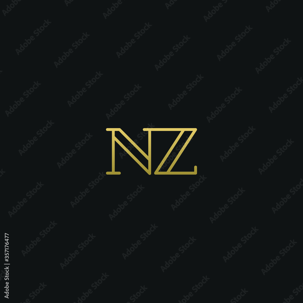 Creative modern elegant trendy unique artistic NZ ZN Z N initial based letter icon logo. Creative modern elegant trendy unique artistic NZ ZN Z N initial based letter icon logo.