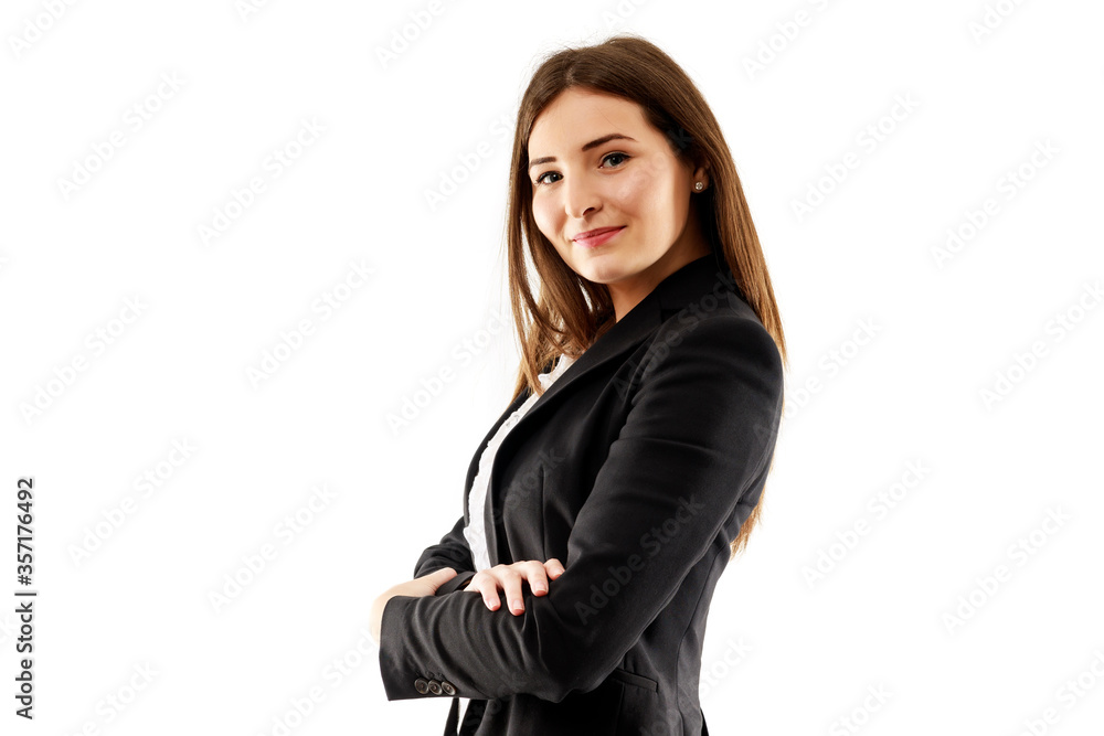 Closeup of a Vietnamese business woman isolated on white background Closeup of a Vietnamese business woman isolated on white background