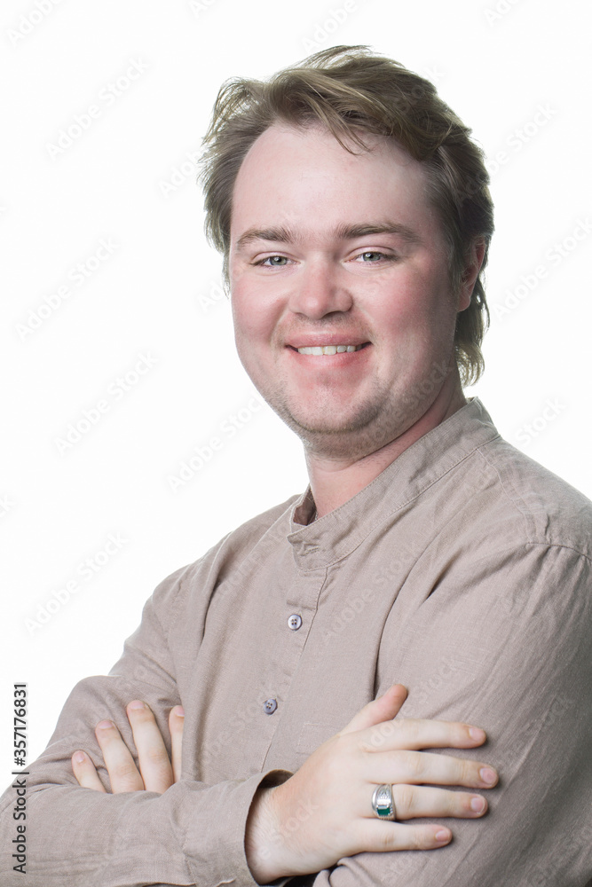 Portrait of a thirty year old man. Handsome middle-aged man with a smile. Portrait of a thirty year old man. Handsome middle-aged man with a smile.