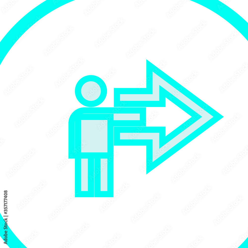 man with arrow man with arrow