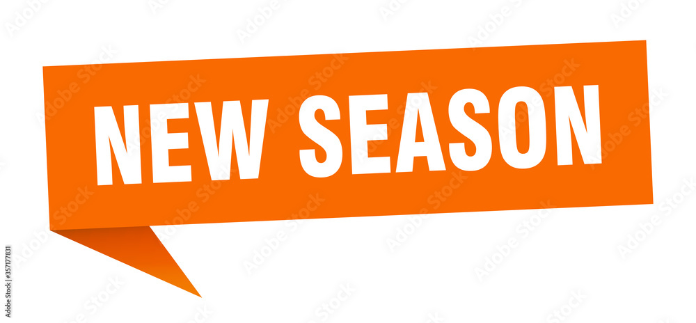 new season banner. new season speech bubble. new season sign new season banner. new season speech bubble. new season sign