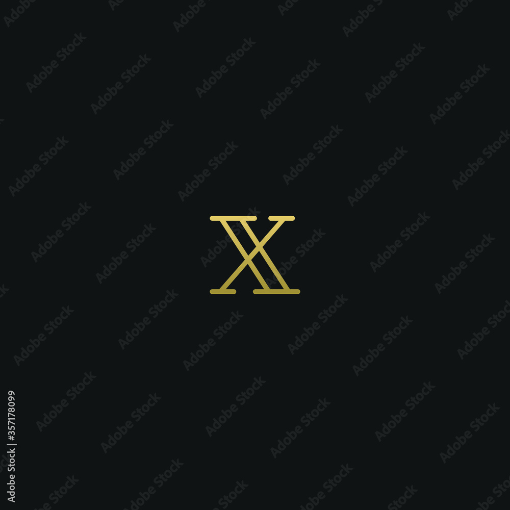 Creative modern elegant trendy unique artistic X XX initial based letter icon logo.