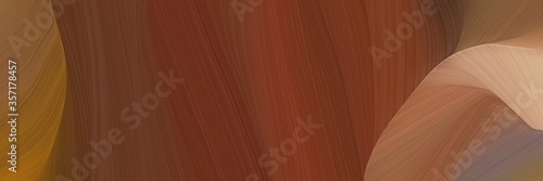 artistic curved speed lines background or backdrop with saddle brown, rosy brown and sienna colors. can be used as header background