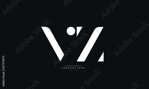 VZ Letter Logo Alphabet Design Icon Vector Symbol