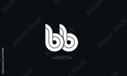 bb Letter Logo Alphabet Design Icon Vector Symbol