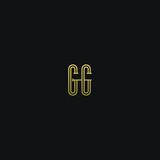Creative modern elegant trendy unique artistic GG G initial based letter icon logo.