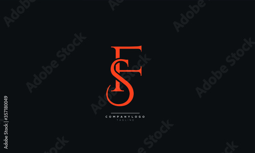 SF FS S F Letter Logo Alphabet Design Icon Vector Symbol