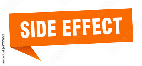 side effect banner. side effect speech bubble. side effect sign