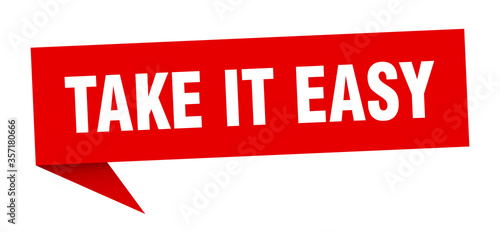 Tableau sur toile take it easy banner