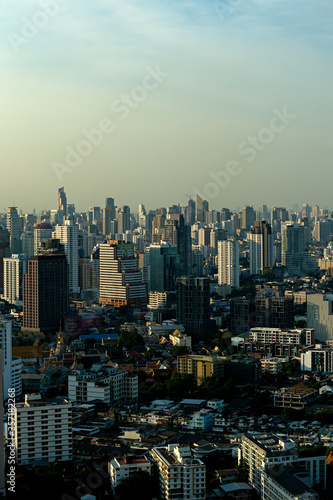 hight view in bangkok thailand city scape
