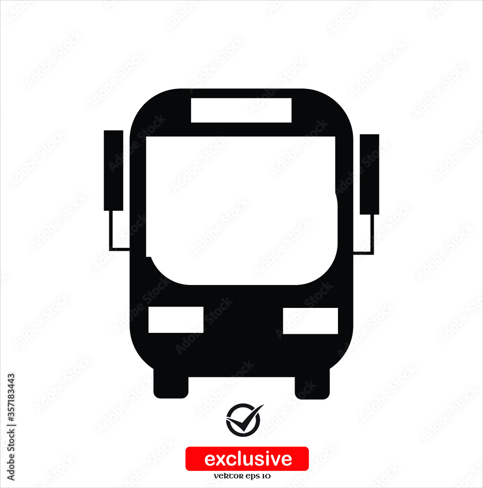Bus icon.Flat design style vector illustration for graphic and web design. Bus icon.Flat design style vector illustration for graphic and web design.