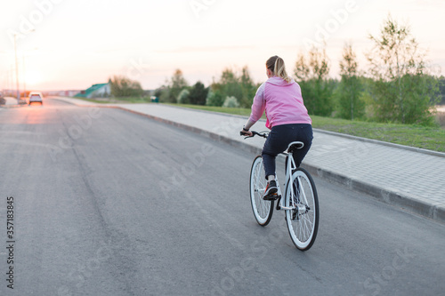 Сourier ride on fixed bike