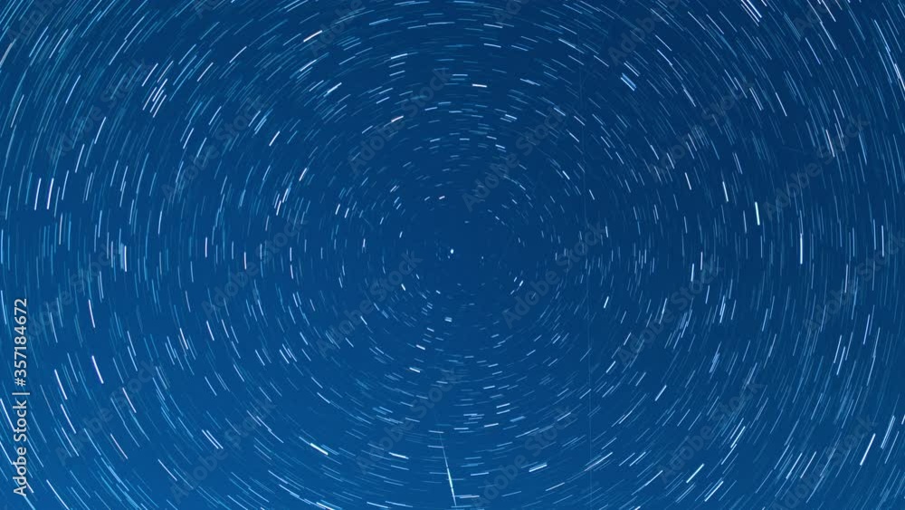 Startrails Around North Star Polaris Starry Sky Time Lapse Startrails Around North Star Polaris Starry Sky Time Lapse