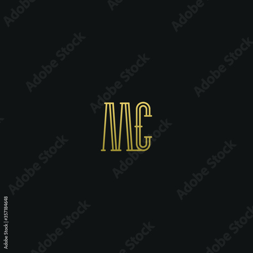 Creative modern elegant trendy unique artistic MC CM M C initial based letter icon logo.