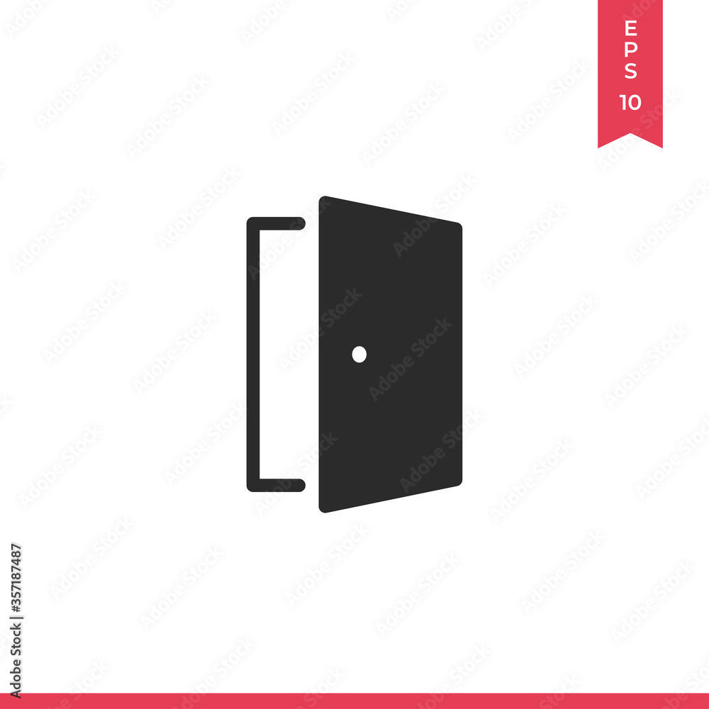 Door vector icon, simple sign for web site and mobile app. Door vector icon, simple sign for web site and mobile app.