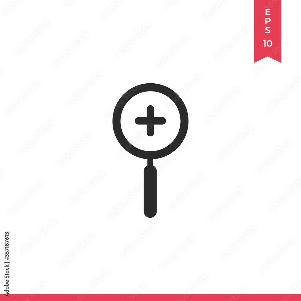 Zoom in vector icon, simple sign for web site and mobile app. Zoom in vector icon, simple sign for web site and mobile app.