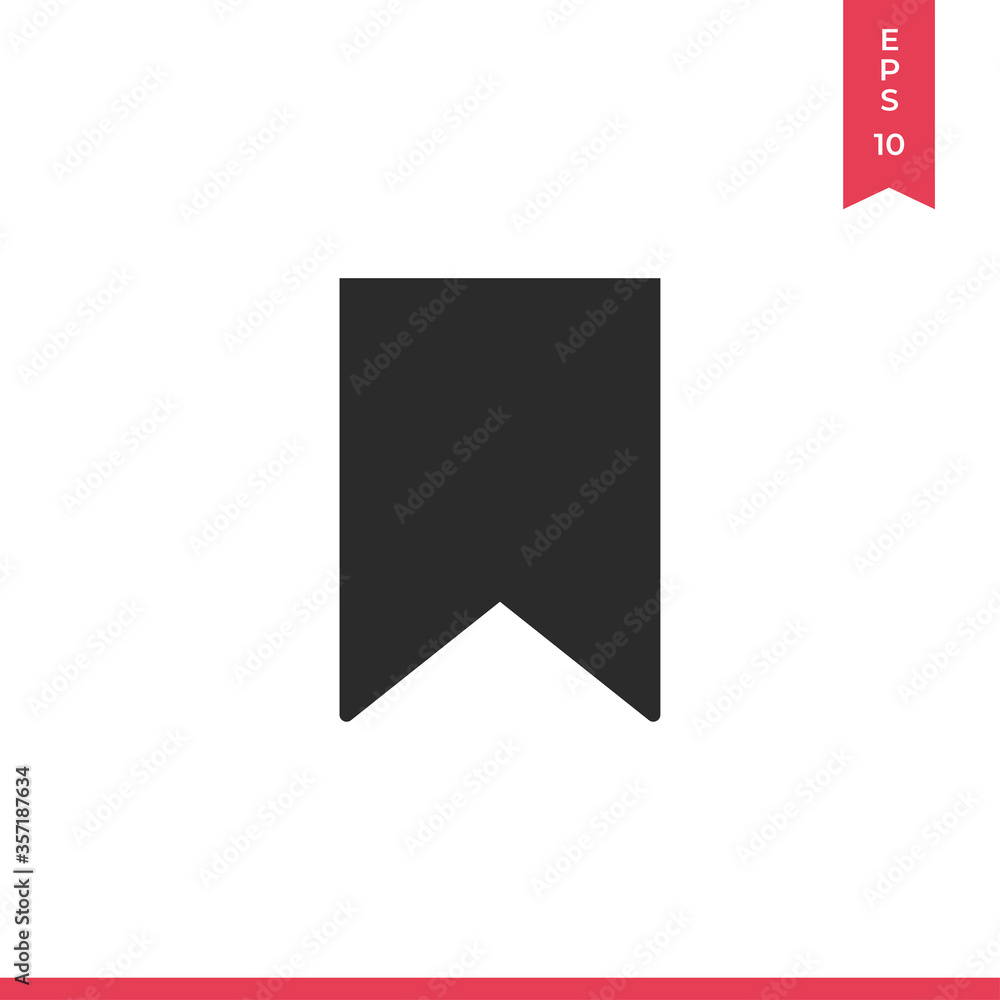 Bookmark vector icon, simple sign for web site and mobile app. Bookmark vector icon, simple sign for web site and mobile app.