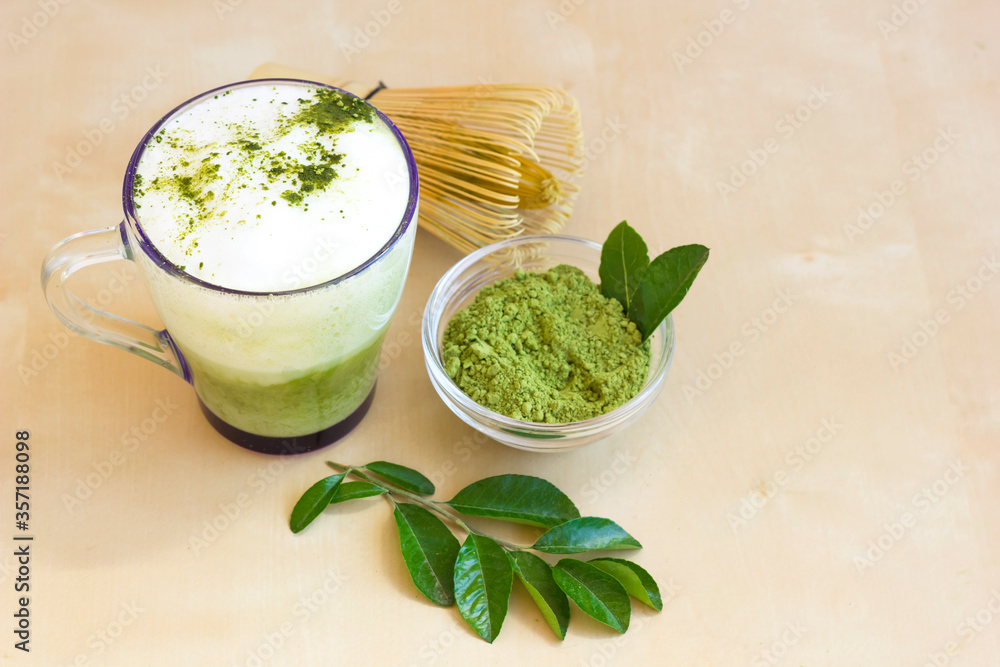 matcha tea cappuccino. Step 5 pour match and milk into a glass and enjoy. Step by step