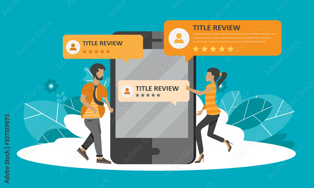Rating on customer service illustration. Website rating feedback and review concept. Flat vector illustration Rating on customer service illustration. Website rating feedback and review concept. Flat vector illustration