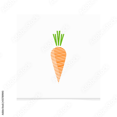 Carrot logo icon design template vector