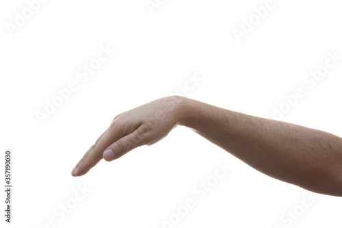 hand on white background