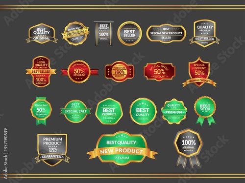 Big bundle label sale vintage premium vector 