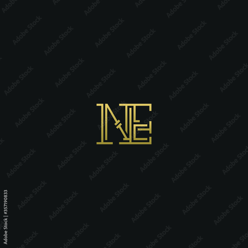 Creative modern elegant trendy unique artistic NE EN E N initial based letter icon logo. Creative modern elegant trendy unique artistic NE EN E N initial based letter icon logo.