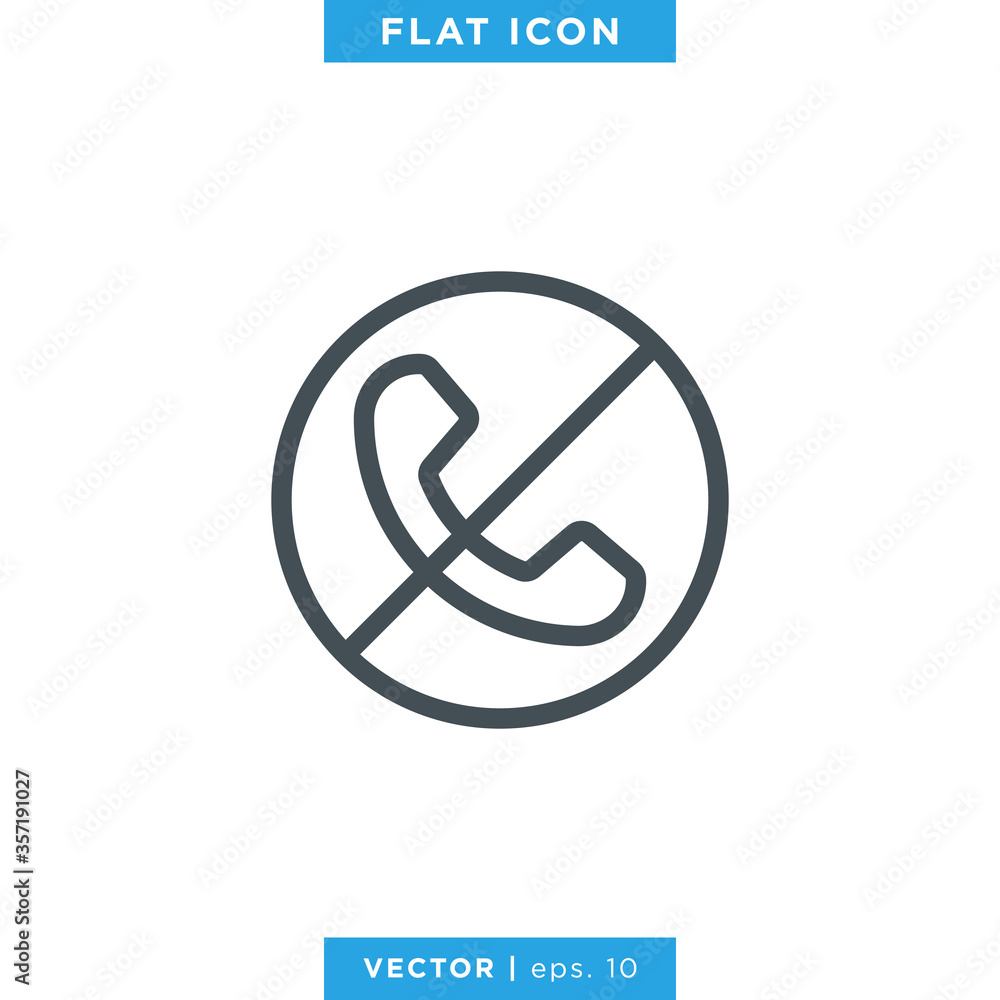 Phone icon vector design template. Prohibition sign. Phone icon vector design template. Prohibition sign.