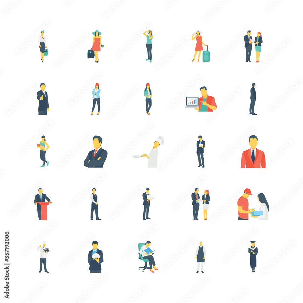 custom made wallpaper toronto digitalHuman Color Vector Icons 10