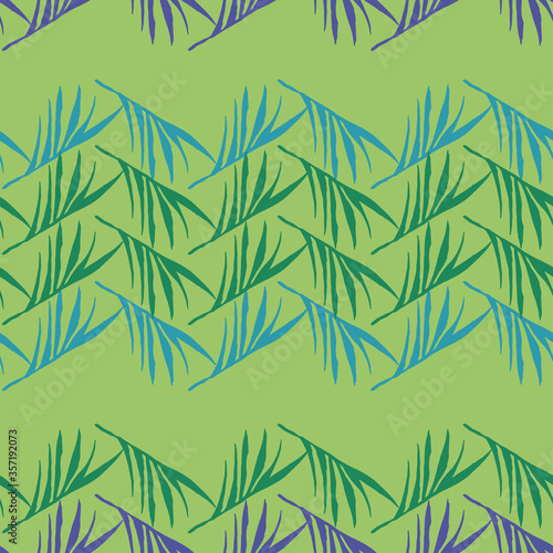 Fototapeta Naklejka Na Ścianę i Meble -  Hipster Tropical Vector Seamless Pattern. Fine Summer Fashion. Drawn Floral Background. Banana Leaves 
