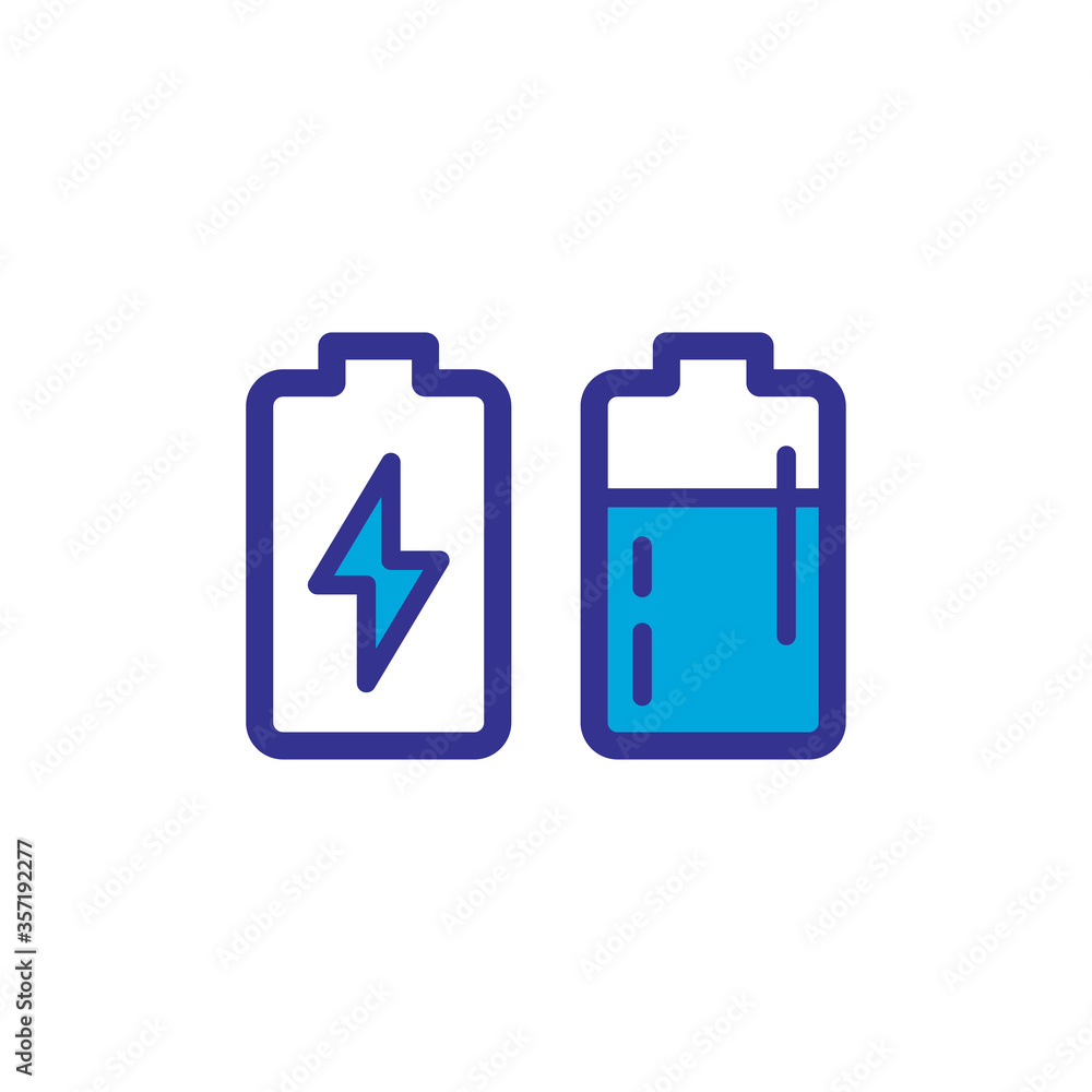 battery icon logo illustration battery icon logo illustration