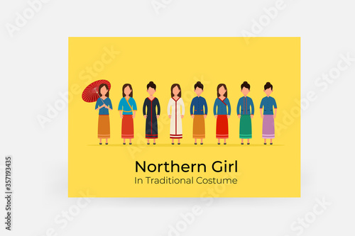 Traditional Costume Northern Thai Women