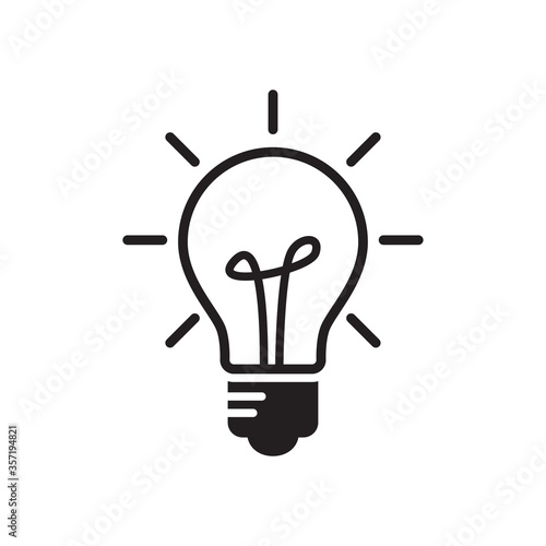 bulb icon logo illustration