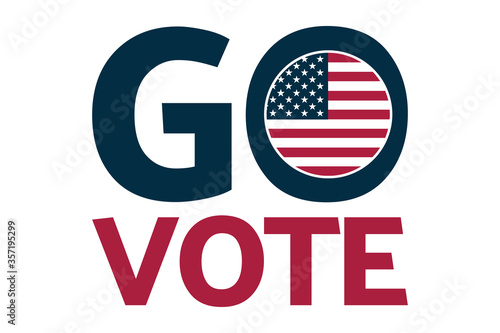 The 2020 United States Presidential Election concept. Template for background, banner, card, poster with text inscription. Vector EPS10 illustration.