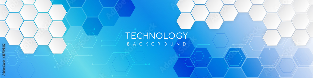 Hi-tech background design. The concept of chemical engineering, genetic research, innovative technologies. Hexagonal background for digital technology, medicine, science, research and healthcare.