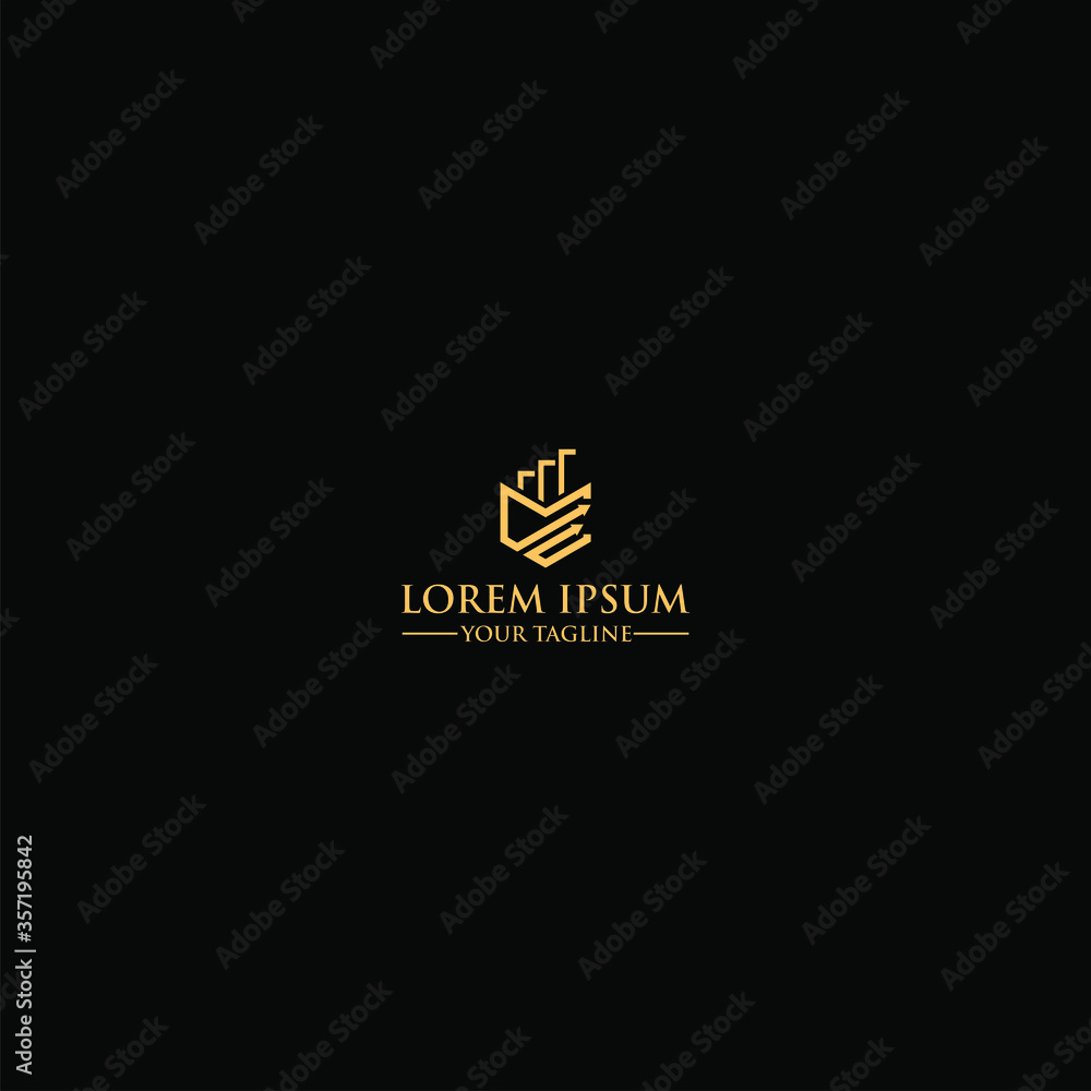 gold Real Estate Logo Icon Design Vector premium
