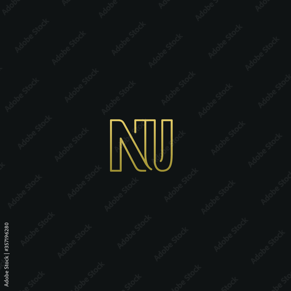 Creative modern elegant trendy unique artistic NU UN U N initial based letter icon logo. Creative modern elegant trendy unique artistic NU UN U N initial based letter icon logo.