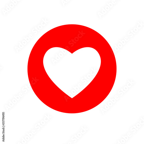 Heart in red circle
