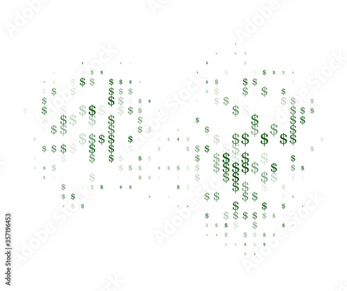 Business background made of falling dollar signs. modern abstract illustration.