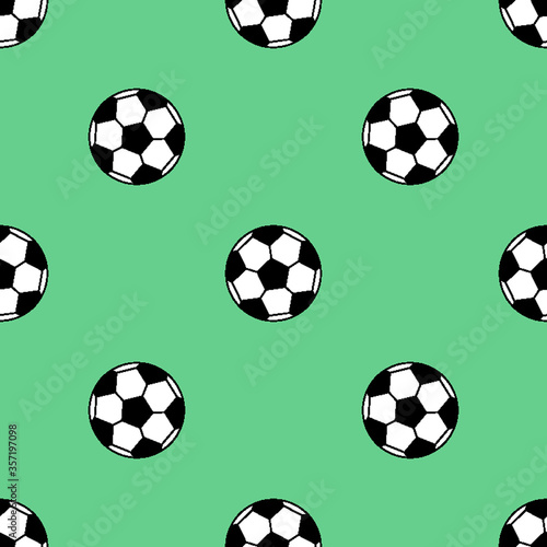 Sports balls vector seamless pattern. Vector  soccer background 