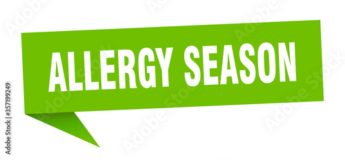 allergy season banner. allergy season speech bubble. allergy season sign