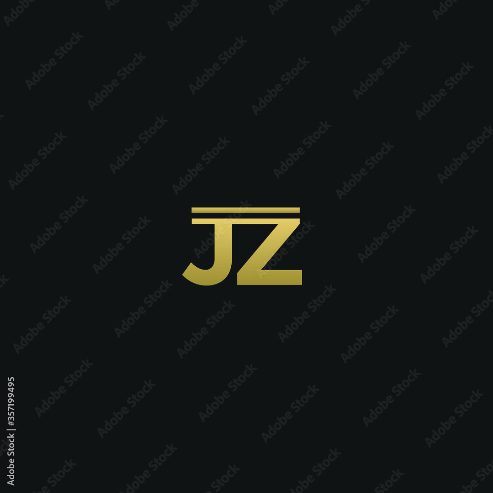 Obraz premium Creative modern elegant trendy unique artistic JZ ZJ J Z initial based letter icon logo.