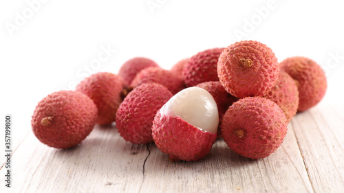 fresh ripe organic lychee fruit