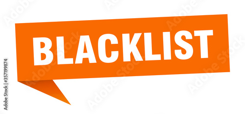 blacklist banner. blacklist speech bubble. blacklist sign