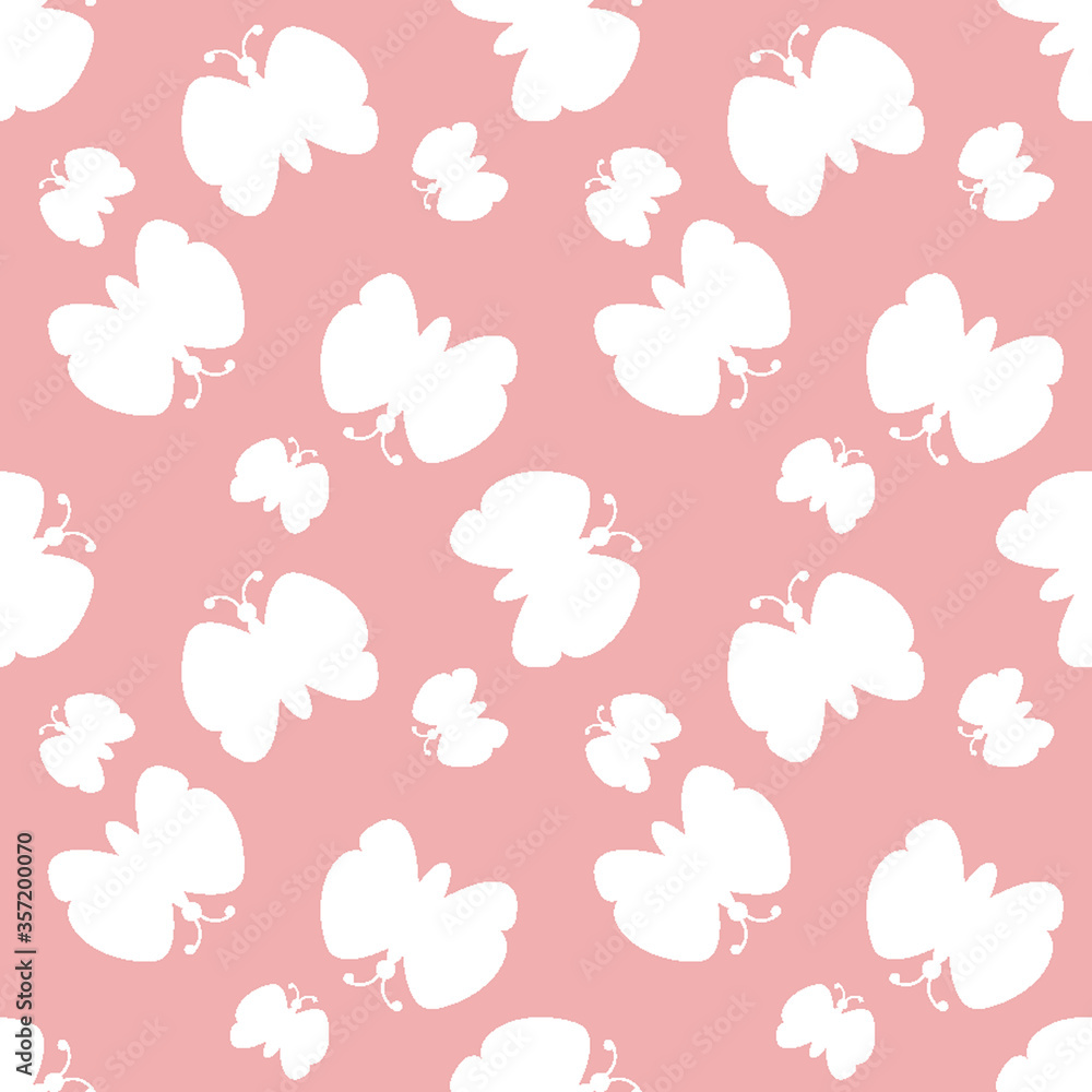 butterfly pattern seamless.  cartoon butterfly background. Good for  wallpaper, design for fabric and decor.  