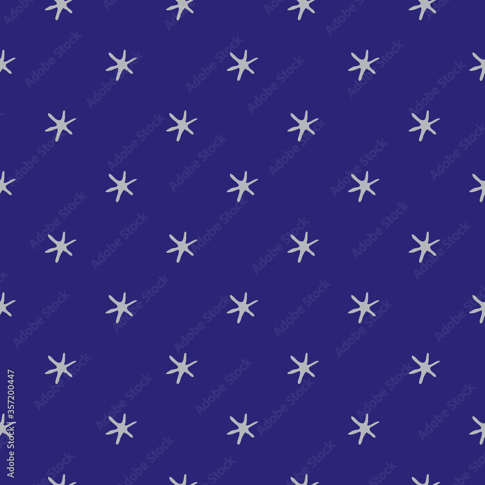 Stars in space vector seamless pattern background. Silver childlike drawing of celestial planets on indigo backdrop. Conceptual space object design. All over print for Christmas celebration packaging Stars in space vector seamless pattern background. Silver childlike drawing of celestial planets on indigo backdrop. Conceptual space object design. All over print for Christmas celebration packaging