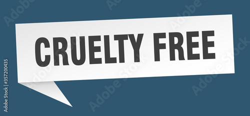 cruelty free banner. cruelty free speech bubble. cruelty free sign