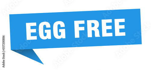 egg free banner. egg free speech bubble. egg free sign