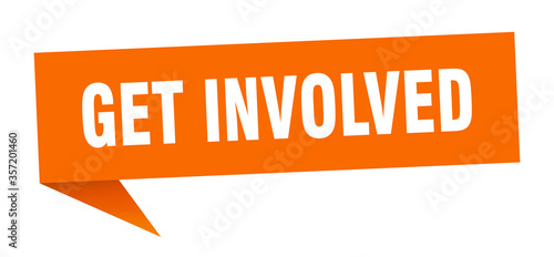 get involved banner. get involved speech bubble. get involved sign