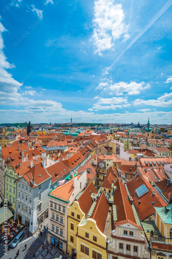 Fototapeta premium Skyline of Prague, capital of the Czech Republic.